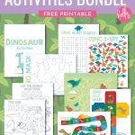 Looking for activities for a dinosaur loving kid? Download nine free dinosaur printables and activities for kids, including a huge dinosaur activities bundle. These dinosaur activities for kids are a fabulous way to keep kids happy, busy, entertained and best of all get their imaginations going. Includes dinosaur coloring sheets, i-spy, crosswords and so much more!