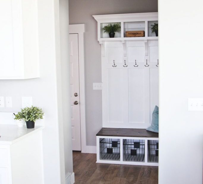 DIY Mudroom Lockers with Doors Reveal