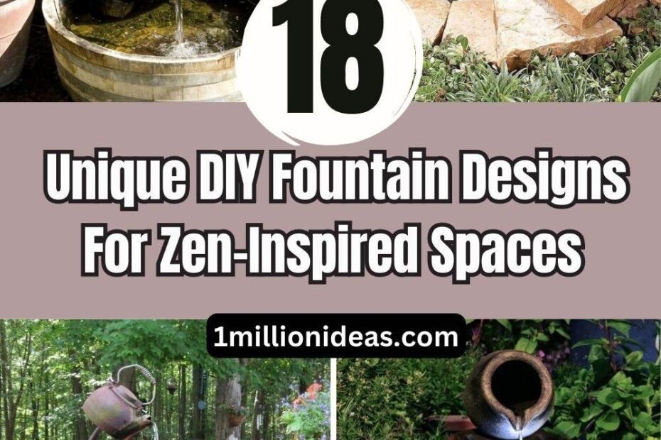 18 Unique DIY Fountain Designs For Zen-Inspired Spaces